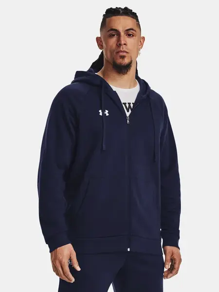Under Armour Mikina UA Rival Fleece FZ Hoodie-BLU - Pánské