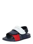 TOMMY HILFIGER Otvorená obuv  námornícka modrá / červená / biela