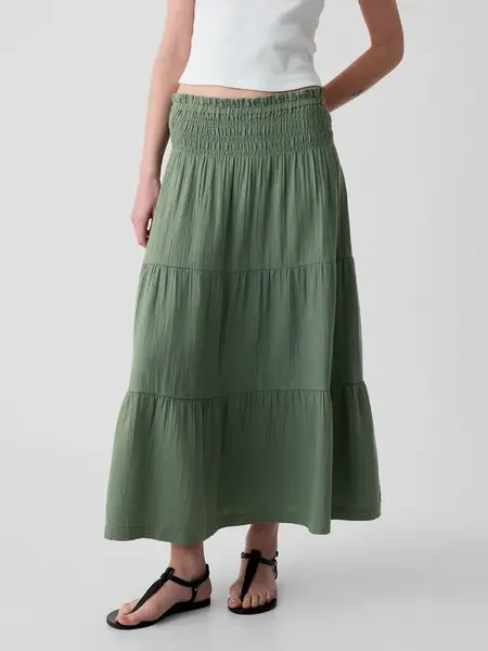 GAP Mušelínová maxi sukně - Dámské