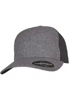 Uhlíková čepice Flexfit Delta® – 2 tóny melanžově modrá/melanžová uhlová