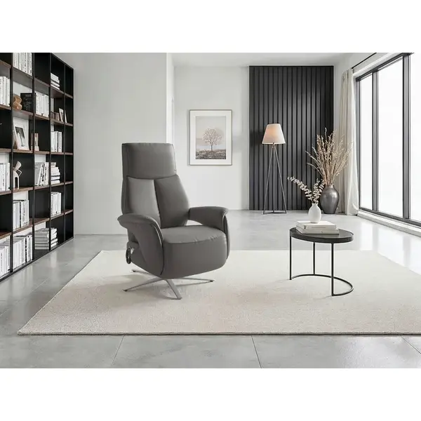 Sit & More RELAXAČNÍ KŘESLO, kůže, mokka