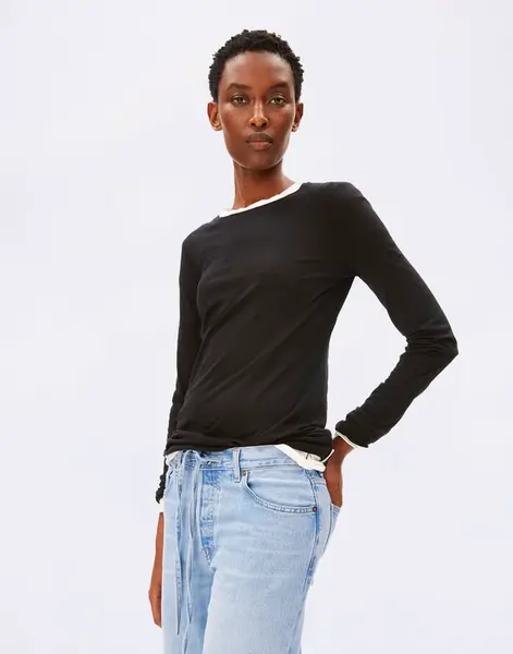 Tričko Armedangels Einiaara Soft Longsleeve 105 black