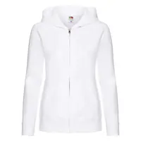 White hoodie zipped Fruit Of The loom