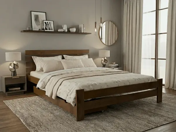 Postel PARIS zvýšená 180 x 200 cm, dub Rošt: S laťkovým roštem, Matrace: Matrace Coco Maxi 20 cm