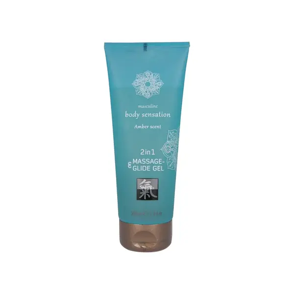 Masážny lubrikant - 2in1 Massage a Glide Gel Amber 200ml
