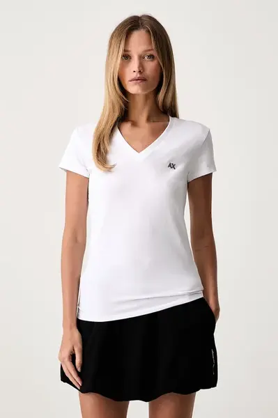 Armani Exchange basic tričko dámské bavlněné s elastanem