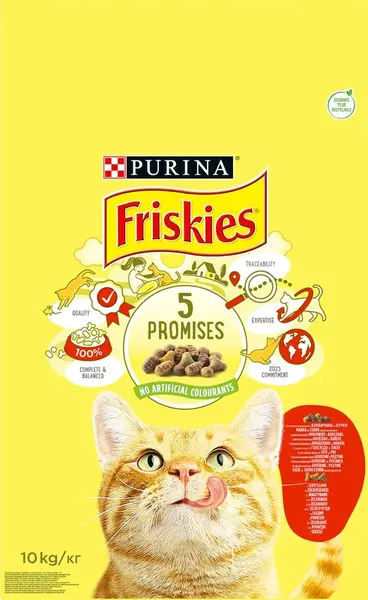 FRISKIES GM 10kg s hovädzím, kuraťom a pridanou zeleninou