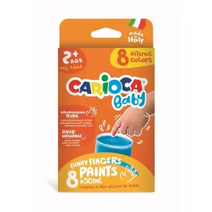 Prstové farby Baby Carioca 50ml 8 ks-CARIOCA