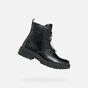 Černé kotníkové boty Geox Casey