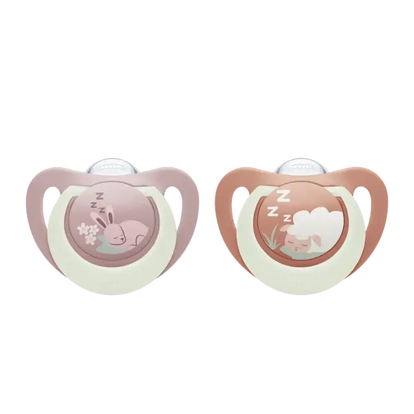NUK cumlík First Choice Night BUNNY/SHEEP 6-18m