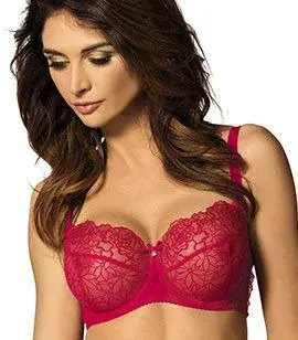 Červená krajková podprsenka