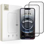 Tech-Protect Tvrzené sklo Fit+ iPhone 13 / 13 Pro / 14 / 16e / 17e, černé, 2 kusy