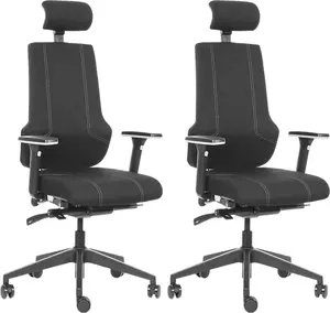 MERCURY 2PACK Ergonomická kancelářská židle HEALTH černá (2 ks)