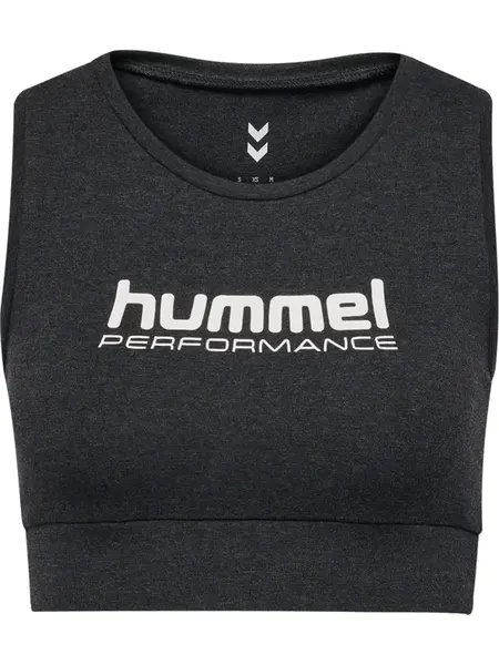 Hummel Športový top 'Pulse'  čierna melírovaná / biela