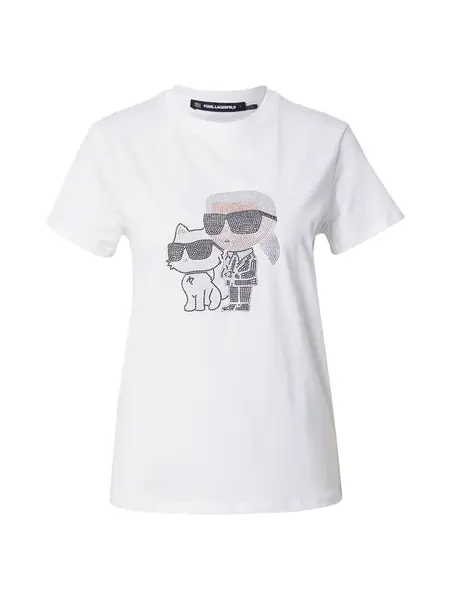 Karl Lagerfeld Tričko 'Ikon'  béžová / čierna / biela