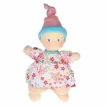 Mini bábika miláčik - 15cm - kvietkovaná ružova čiapka