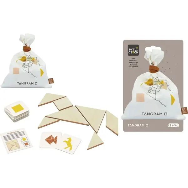 Efko Pytlíczech Tangram štvorec Drevené hlavolamy do vrecka