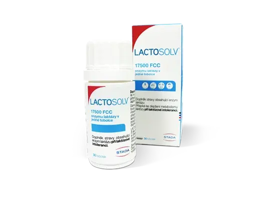 LACTOSOLV 17 500 FCC, trávicí enzymy při intoleranci laktózy 30 tobolek