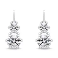 Brilio Silver Trblietavé strieborné náušnice so zirkónmi EA115W