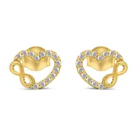 Brilio Silver Pôvabné pozlátené náušnice srdiečka EA359Y