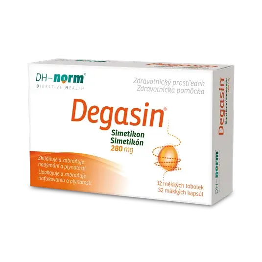 Degasin 280 mg, simetikon,  při nadýmání a plynatosti 32 tobolek