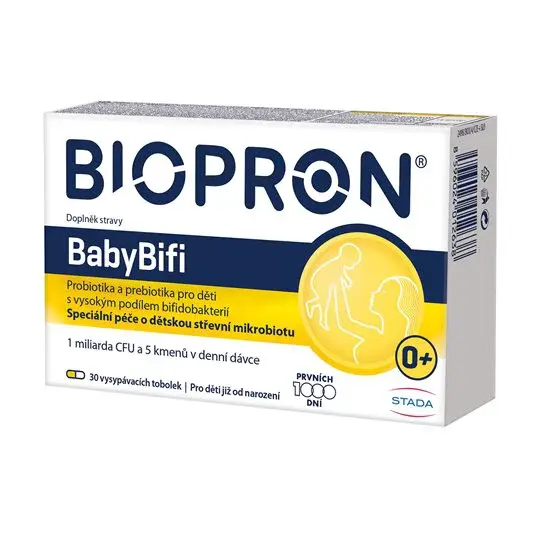 Biopron BabyBifi, probiotika a prebiotika pro děti s bifidobakteriemi 30 tobolek