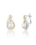 JwL Luxury Pearls Elegantné bicolor náušnice s pravými perlami JL0721