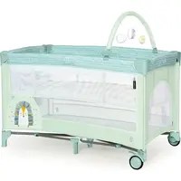 Asalvo COMPLET DUO cestovná postieľka s druhým dňom a hrazdičkou, hedgehog