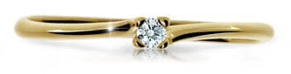 Cutie Diamonds Trblietavý prsteň zo žltého zlata s briliantom DZ6733-2948-00-X-1 49 mm
