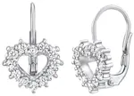 Silvego Strieborné náušnice srdce sa Swarovski Zirconia SILVEGO31969S