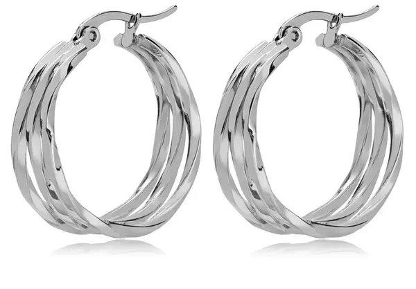 Troli Nadčasové oceľové náušnice kruhy STO3696