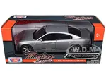 2011 Dodge Charger R/T Hemi Silver "No Sunroof" 1/24 Diecast Model Car by Motormax