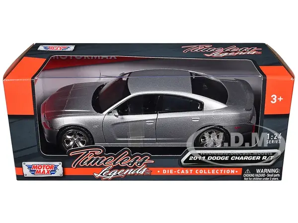 2011 Dodge Charger R/T Hemi Silver "No Sunroof" 1/24 Diecast Model Car by Motormax
