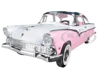 1955 Ford Crown Victoria Pink 1/18 Diecast Model Car by Road Signature