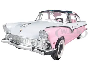 1955 Ford Crown Victoria Pink 1/18 Diecast Model Car by Road Signature