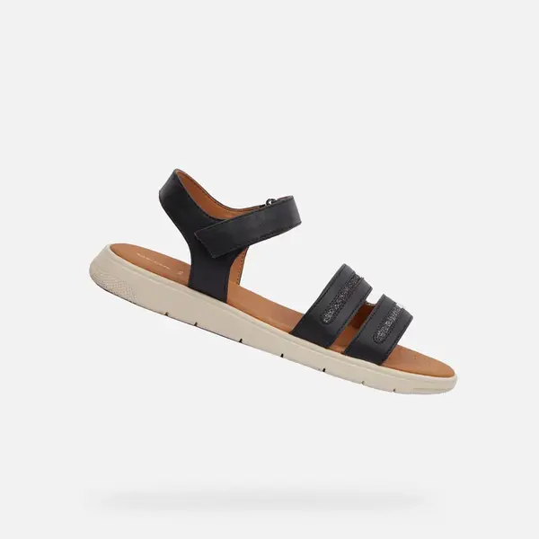 Black women's sandals Geox Dandra - Women's