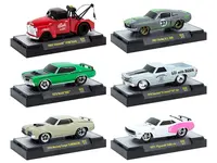 "Ground Pounders" 6 Cars Set Release 29 IN DISPLAY CASES Limited Edition 1/64 Diecast Model Cars by M2 Machines