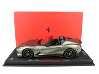Ferrari 812 Competizione Aperta Verde Manzoni Matt Green with DISPLAY CASE Limited Edition to 70 pieces Worldwide 1/18 Model Car by BBR