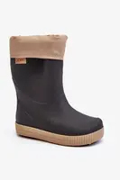 Boto Dětské Holínky S Podšívkou Snow Wave Gokids 981 Černo-Beige