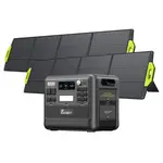 FOSSiBOT F2400 Portable Power Station + 2 x SP200 Solar Panel