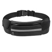 Outdoor Sports Waterproof Fanny Pack Running Belt Bag Waist Bag - Black