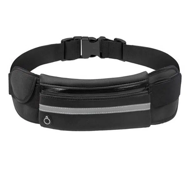 Outdoor Sports Waterproof Fanny Pack Running Belt Bag Waist Bag - Black