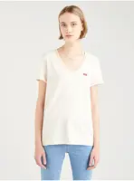 Krémovo-biele dámske pruhované tričko Levi's®