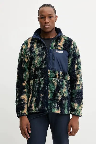 Oboustranná outdoorová mikina Columbia Winter Pass tmavomodrá barva, 2135651