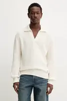 Svetr Hugo Blue Spiro pánský, béžová barva, 50548853