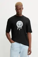 Bavlněné tričko Hugo Blue Nedirix pánské, černá barva, s potiskem, 50549162