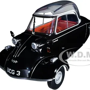Messerschmitt KR200 Bubble Top Black with Red Interior 1/18 Diecast Model Car by Oxford Diecast