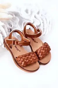Boto Dětské Pletené Sandály Camel Bailly
