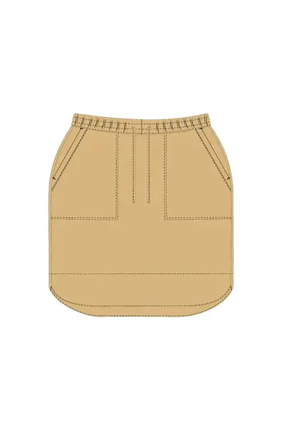 Žltá dámska sukňa L-SC-4021