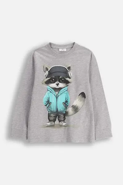 Dětské tričko s dlouhým rukávem s bavlnou Coccodrillo